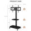 90° Rotatable TV Stand With Lockable Wheels