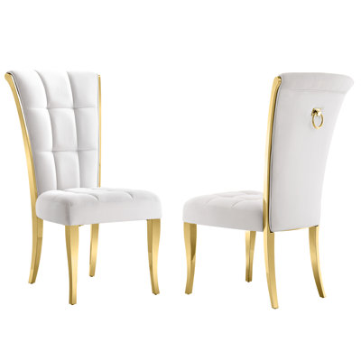 Chaise de salle à manger rembourrée Ismahan