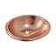 Rolled Copper Oval Drop-In Bathroom Sink-113450295