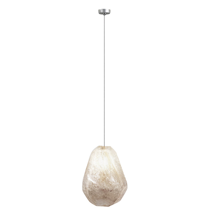 Luminaire suspendu rond 4,75 po Natural Inspirations, Argent, Natural Quartz -9