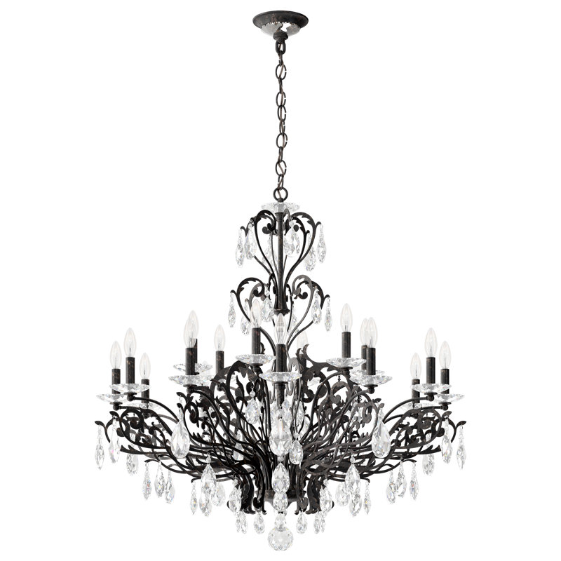 Filigrae 18 - Light Chandelier, Heritage Clear, Etruscan Gold