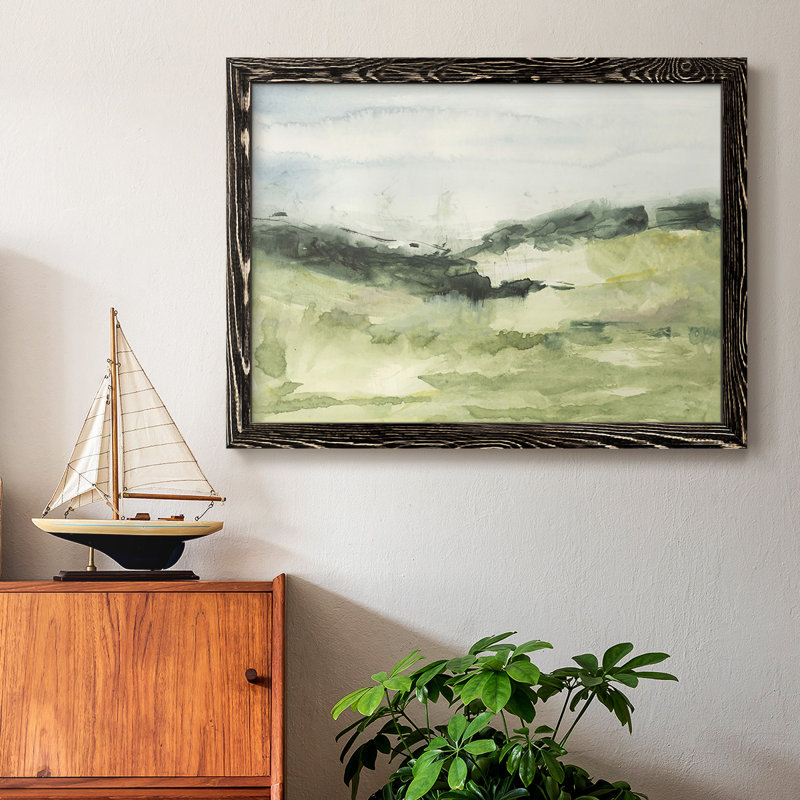 Hill Scramble II, peinture sur toile encadrée, Noir, H 26 po x l 38 po x P 1,5 po