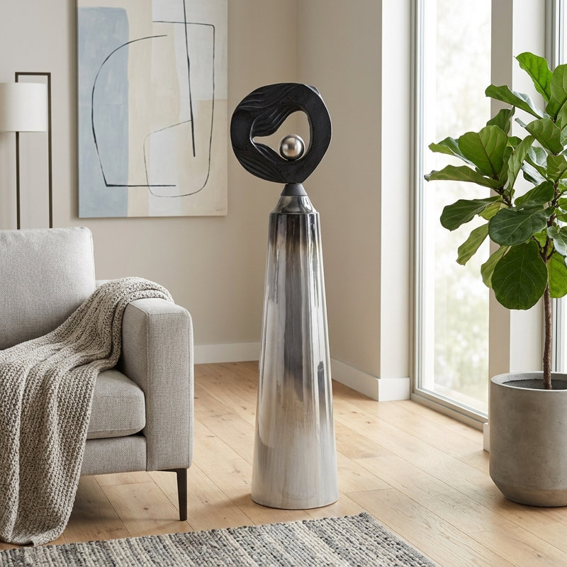Vase en verre Deboise Artistic, H 42 po x l 10 po x P 9 po