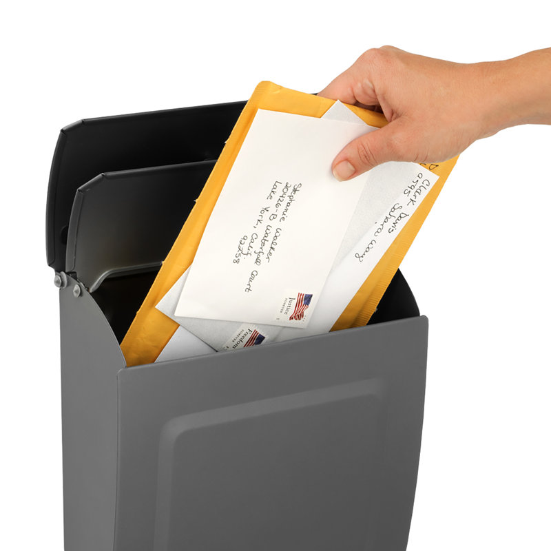 Aspen Graphite Small Locking Wall Mount Mailbox