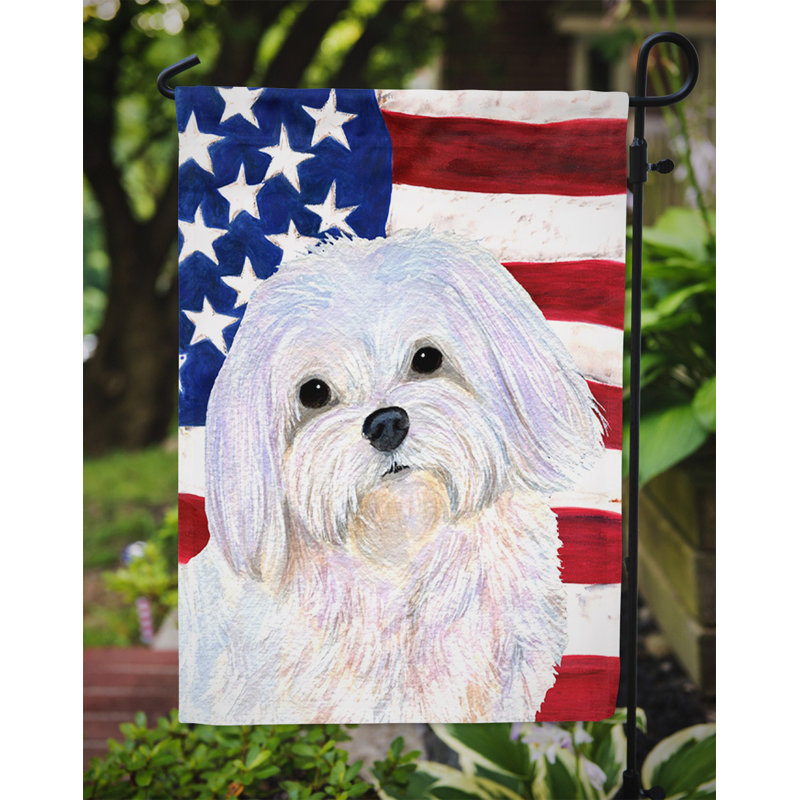 2 côtés en polyester de 2 côtés american drapeau de jardin, Berger de Maremme
