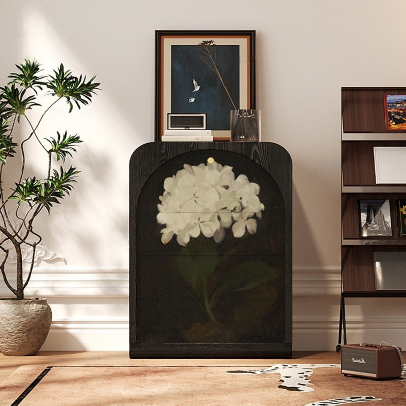 Buffet décoratif vintage à une porte et trois tiroirs Vintage