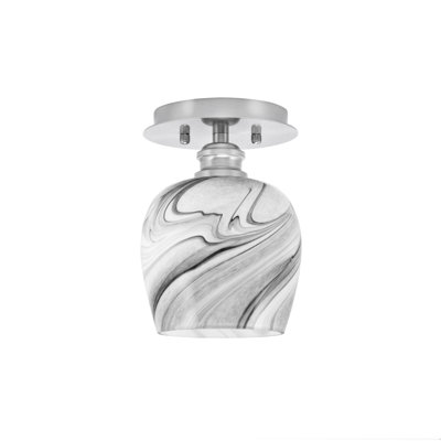 Plafonnier semi-encastré avec verre tourbillon onyx 6 "Edge