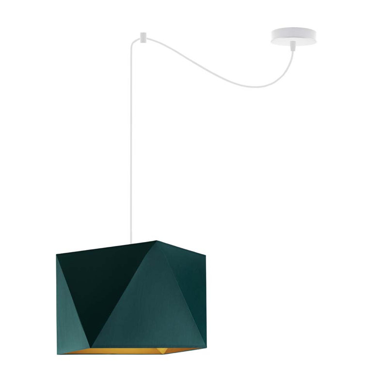 Kyisha 1 - Light Single Pendant, Green, White