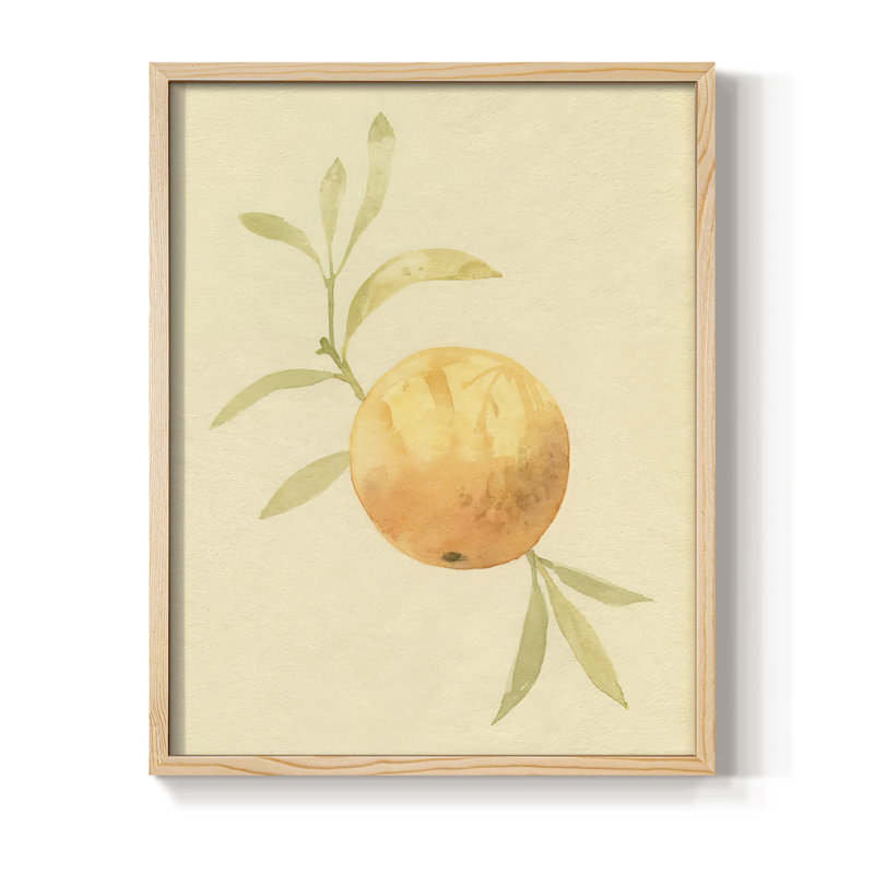 «Dappled Oranges IV», reproduction encadrée - bois massif, H 11 po x l 9 po