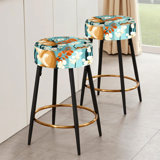 Cute Squirrel Seamless Pattern - Animal Print Bar Stools Set Of 2