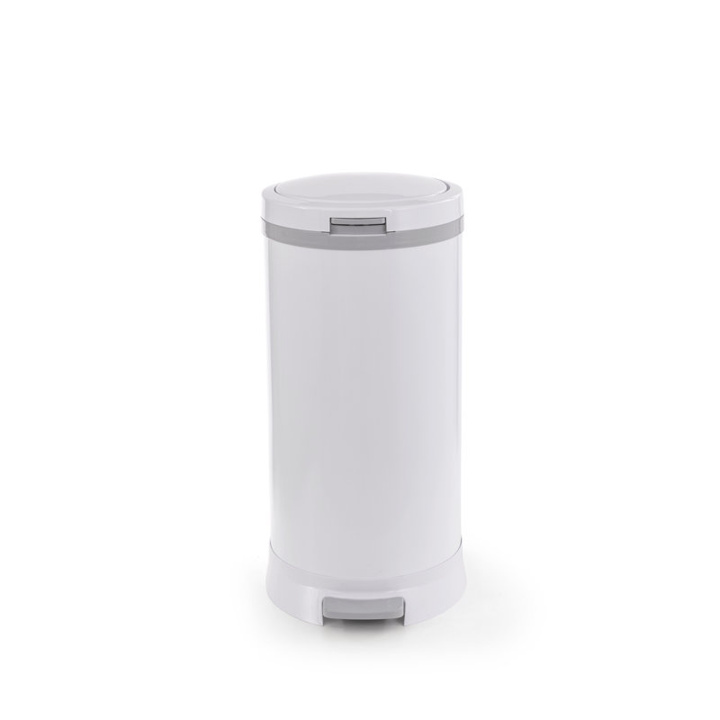 Aluminum Step On Waste Basket - 10 Gallons, White