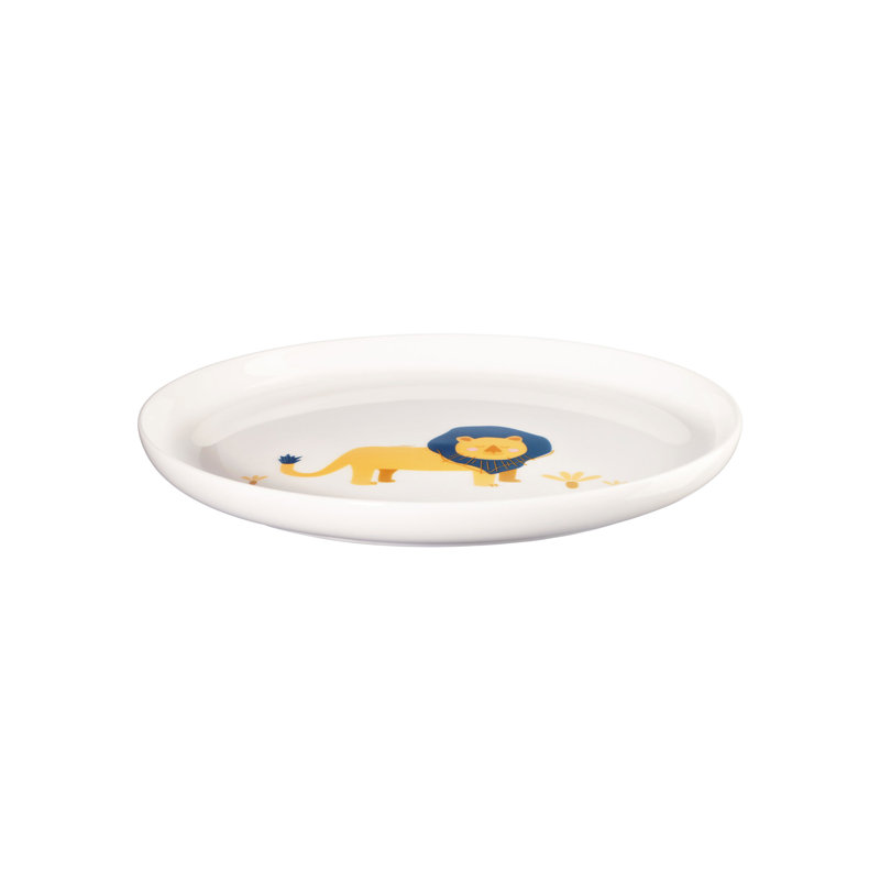The ASA Selection Kids Leo Lion Dinner Plate is made from fine bone china and measures 21cm in diameter