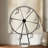 Modern Sculpture Metal and Stone Ferris Wheel Design with Seated Human Figures Home Office Bedroom Living Room Decor - 23" Black
