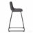 Office Chair, Bar Height, Standing, Computer Desk, Work, Grey Leather Look, Black Metal, Contemporary, Modern