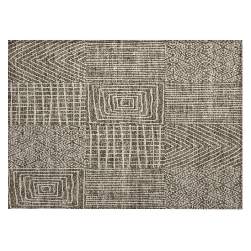  Machine Washable Indoor/Outdoor Chantille ACN990 Green Area Rug, Rectangle 1'8" x 2'6"
