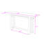 Console de hall d'entrée avec pieds en pin massif et conception triple rectangulaire pour les couloirs-639436002-639436010