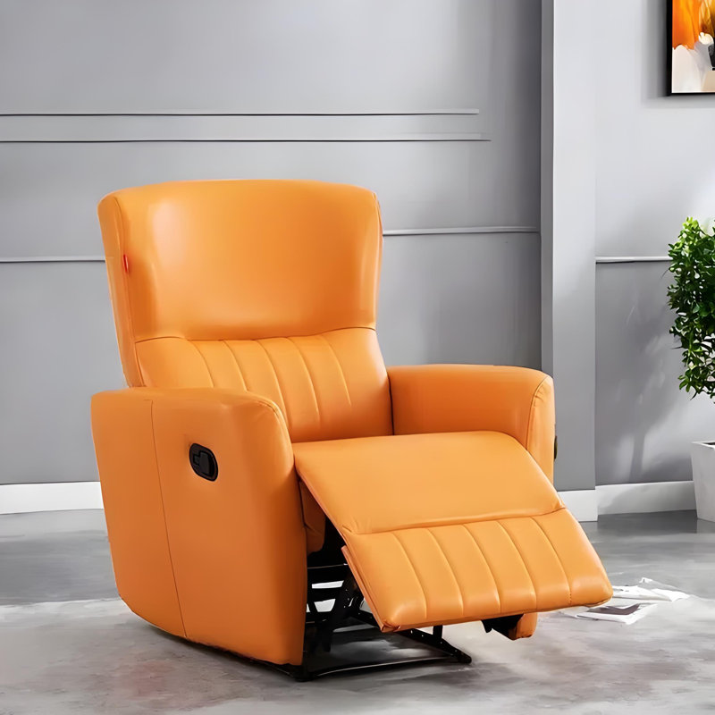 Micheal, Orange Faux Leather