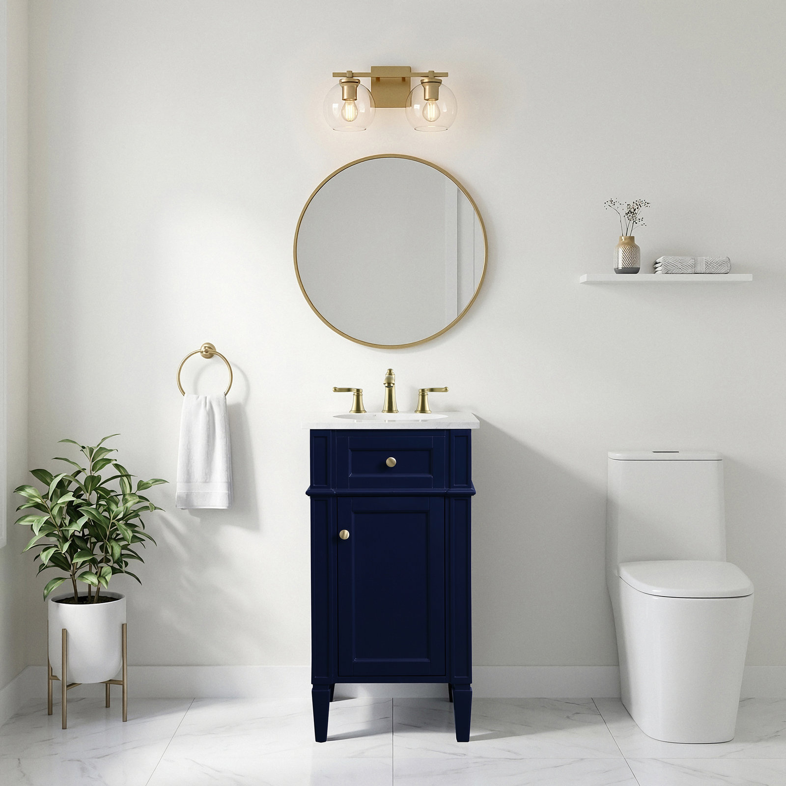 Rivers 18'' Single Bathroom Vanity, Blue