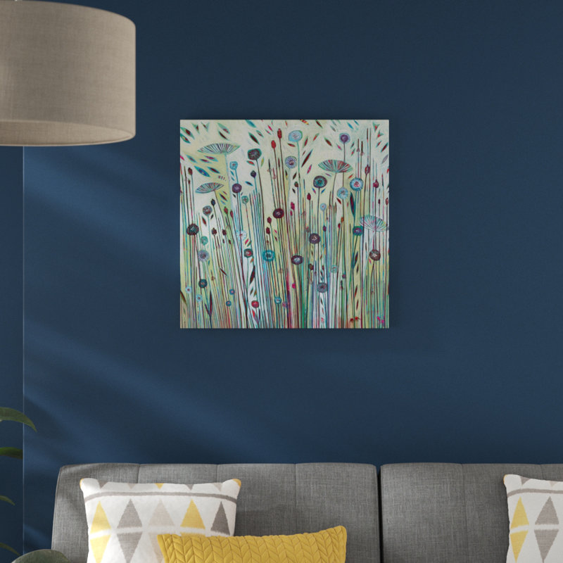 Lets Play In The Field by Shyama Ruffell - No Frame Print, 40cm H x 40cm W, Yellow