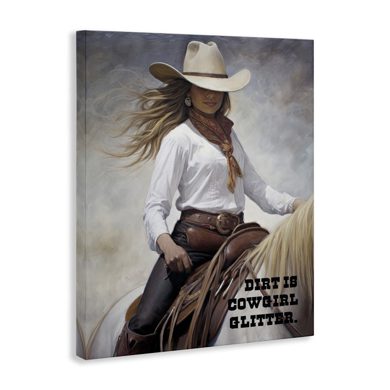 «Dirt Is Cowgirl» par Sasha, H 48 po x l 36 po