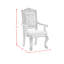 Chaise avec accoudoirs de salle à manger en noyer beige Grethel (2 par boîte)