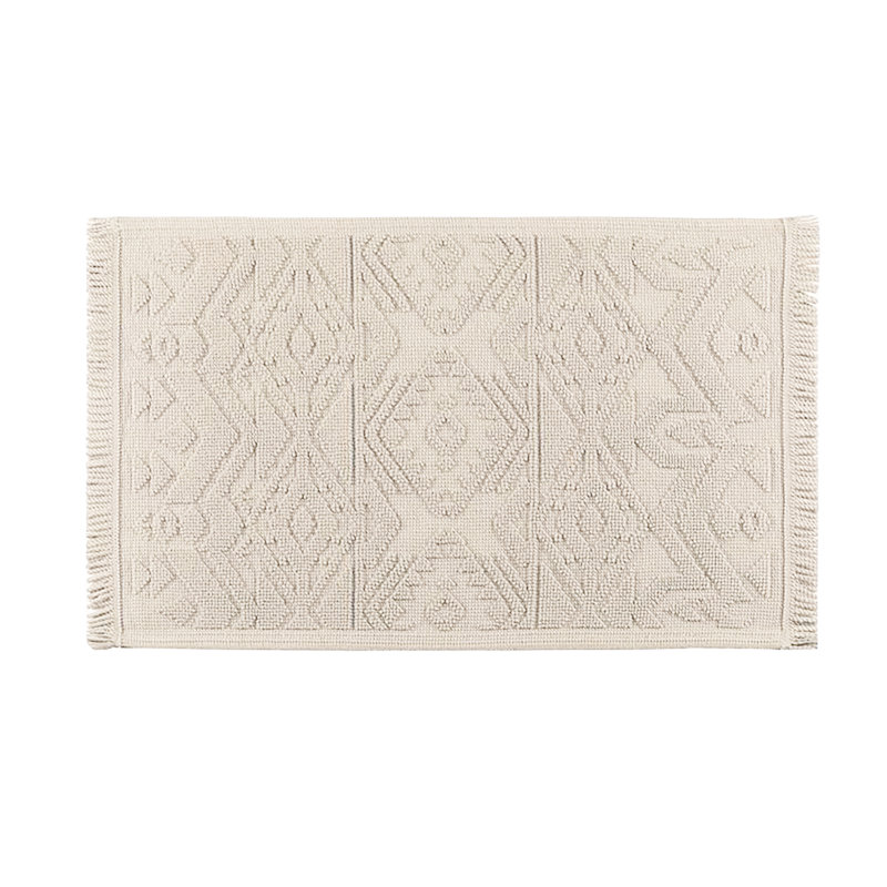 Sahara Geometric Bath Mat, Natural
