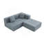 Boneless Modern Modular Sectional Single Sofa Couch Single Square Sofa Modern Armless Floor Sofa Couch Accent Armless Chair With Removable Back Cushion For Living Room, Apartment