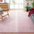 Isatou Hand Woven Wool/Cotton Striped Rug in Red/Ivory-1807551228
