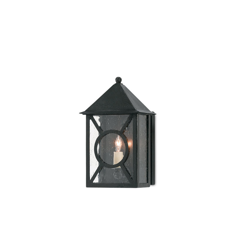 Ripley Outdoor Wall Lantern, Midnight, 12.25" H x 7.25" W x 6.5" D
