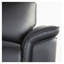 Transitional Black Leather Match Recliner Chair with Flared Padded Arms