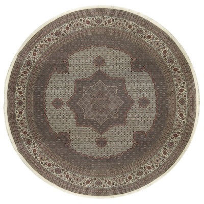 Tapis ivoire et ivoire noué à la main de haute qualité