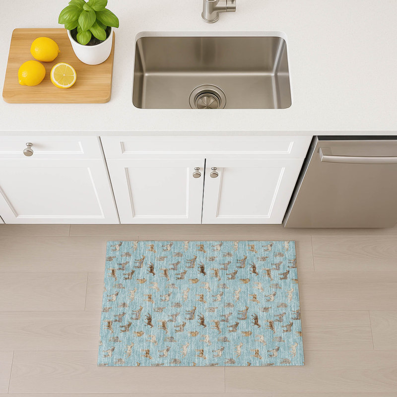 Tapis intérieur / extérieur lavable à la machine Chantille ACN2521, Ciel, Rectangle 1 pi 8 po x 2 pi 6 po