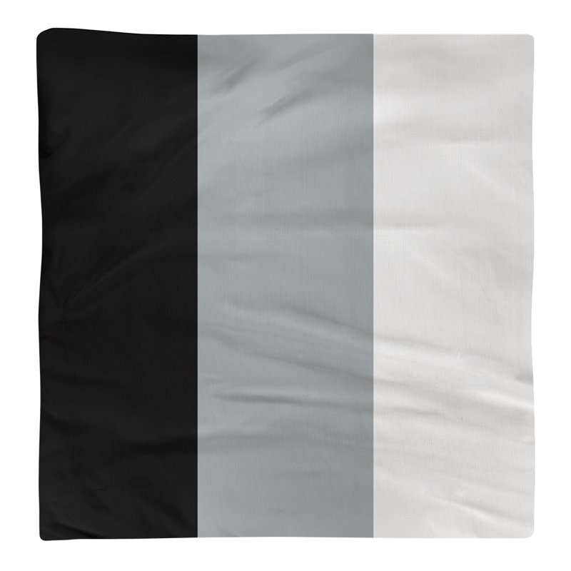 Polyester Striped Square Napkin, Black/Silver/White
