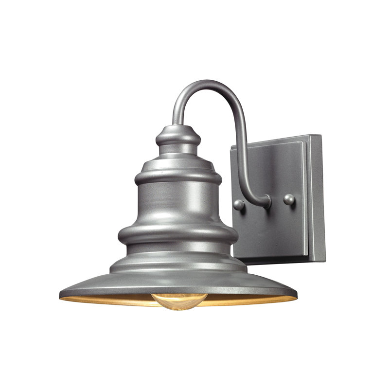 Marina 8'' High 1-Light Outdoor Sconce - Matte Silver, Silver