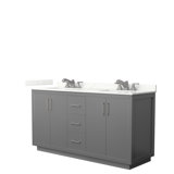 66'' Double Bathroom Vanity with Quartz Top