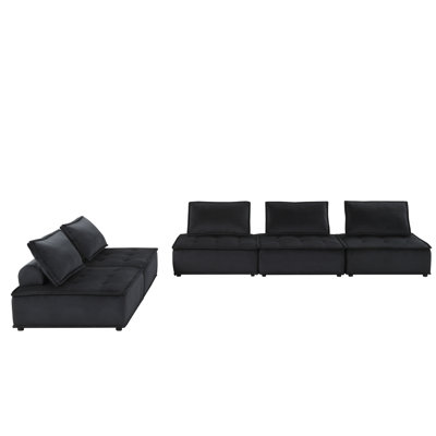 Avec velours noir et l 29,27 po Produit Hauteur 120,05 Largeur 80 po Siège rembourré de mousse 14,5 po Profondeur 40,44 ressorts ensachés