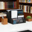 Organisateur de bureau en métal avec 4 compartiments de rangement verticaux pour les documents de format lettre, les fournitures de bureau et l'organisation à la maison