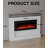 39“ Electric Fireplace with Mantel, Ultra Thin Fireplace Insert, 12 Color Changing Flame, 5 Brightness Levels, 750W/1500W Heater, Remote Control, 1-8H Timer & Overheat Protection-1670270160-1846883396