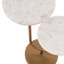 Two Tiered Natural Marble And Gold Accent Table