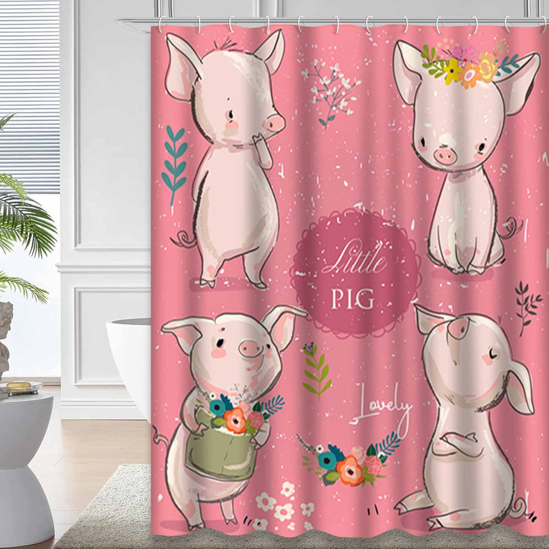 Rideau de douche avec 12 crochets, L 72 po x l 84 po