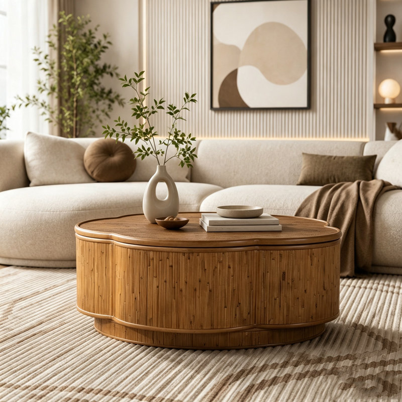 Table basse avec rangement amovible