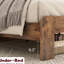 Cadre de lit brun foncé pour lit Queen Size, plateforme en bois, silencieux, sans sommier, guide de montage rapide, grand espace de rangement en dessous, métal et bois, style industriel, cadre de lit pour chambre à coucher, sommier requis.