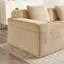 Canapé modulaire modulaire en L à 2 places avec sièges profonds et repose-pieds mobile, tissu en velours côtelé-710041410