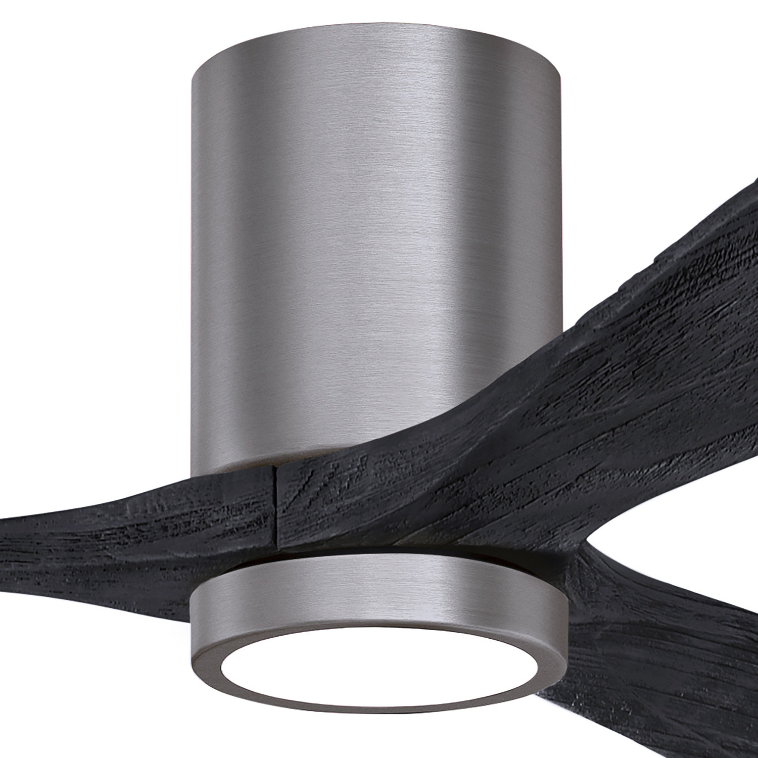 Olivier Ceiling Fan with LED Light Kit, Brushed Pewter, 42", Matte Black