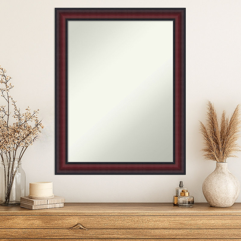Miroir mural Dalat, 27,75 po x 21,75 po, Cerisier