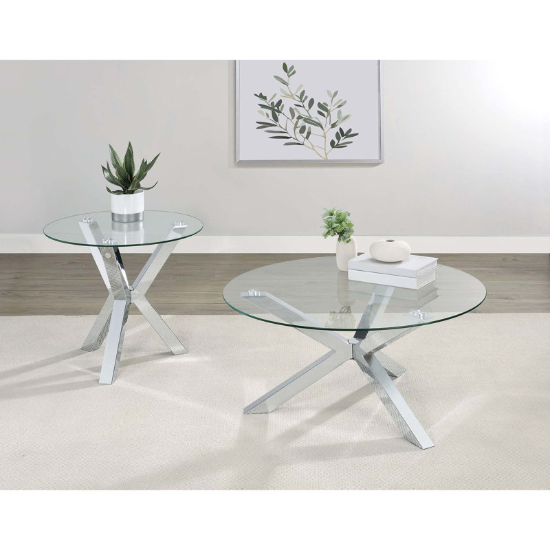 Ensemble de table basse et table de bout Sculptural