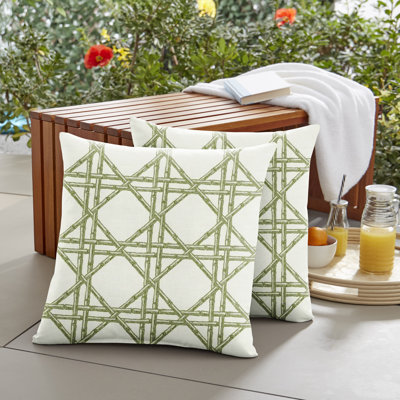 Geometric Sunbrella® Outdoor Throw Pillow