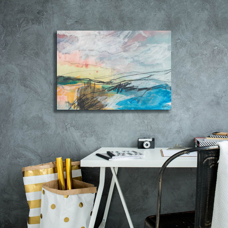 «All The Night Tide» par Jan Weiss, art mural sur toile, H 18 po x l 26 po x P 0,75 po