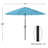 Arjay 8 Pc Patio Dining Set Wood One 63" Table Chairs With Cushions And 1 10-Foot Tilt Umbrella-90674585-122721498