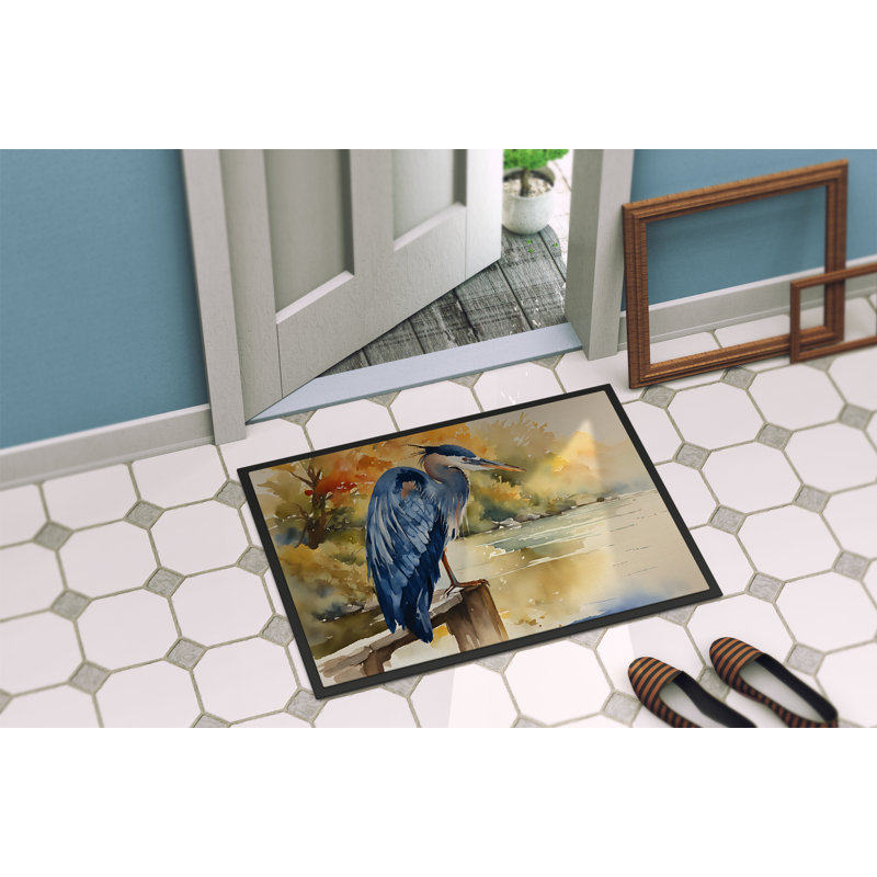 Tapis de porte d'extérieur antidérapant Pomfrey, L 18 po x L 27 po